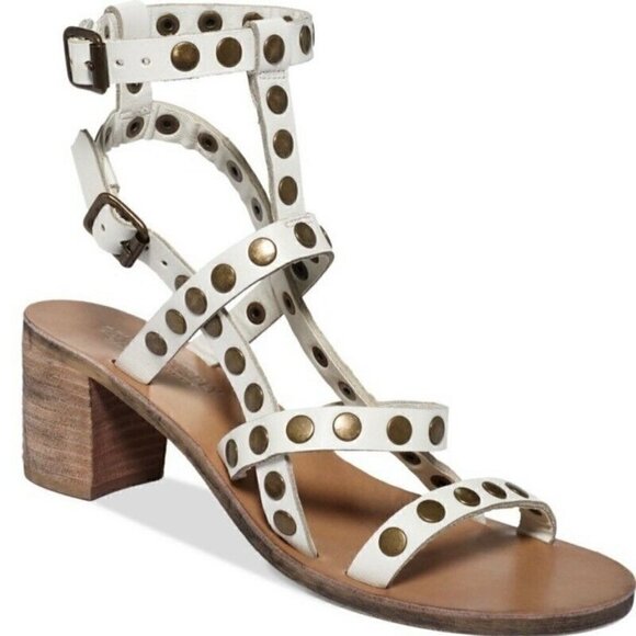 Denim & Supply Ralph Lauren Strappy Sandals White Leather 8.5 - Picture 1 of 9